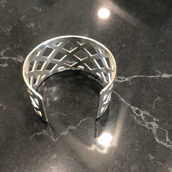 Sterling Rustic cuff bangle - Picture 3 of 3